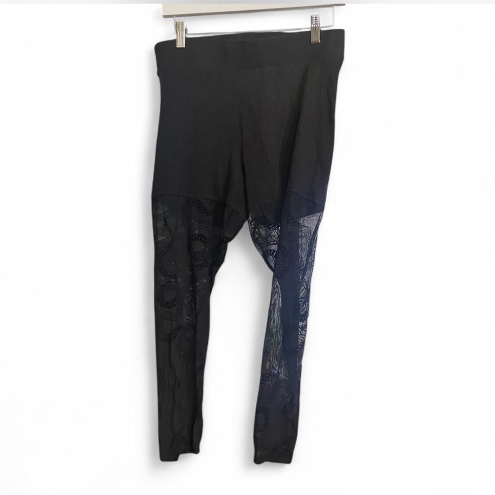 SOLD Black mesh snake  Leggings